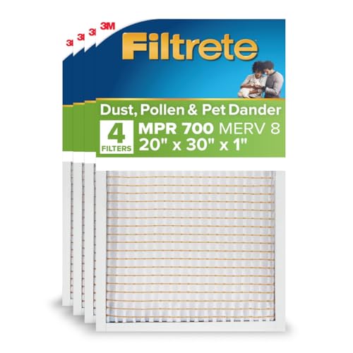 Filtrete 20x30x1 MERV 8 Air Filter, 4-Pack
