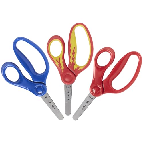 Fiskars Kids’ Blunt-Tip Scissors, 3-Pack: Blue, Red
