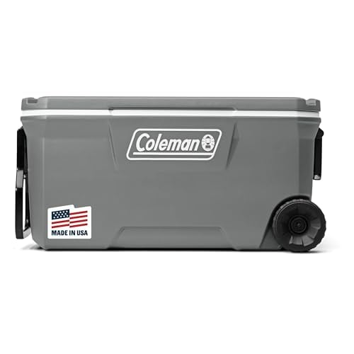 Coleman Classic 100-Qt Rolling Cooler, Insulated, Leak-Resistant