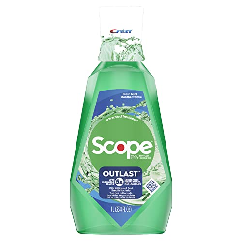 Crest Scope Outlast Fresh Mint Mouthwash, 1L