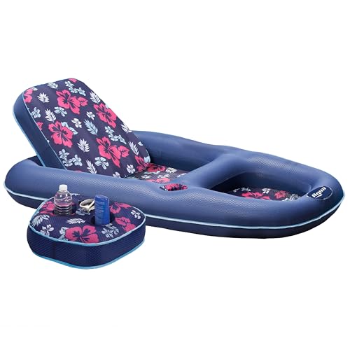 Aqua Campania Pool Float Lounge with Backrest & Cupholder