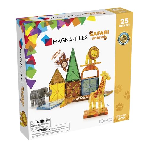 MAGNA-TILES Safari Animals 25-Piece Magnetic Set