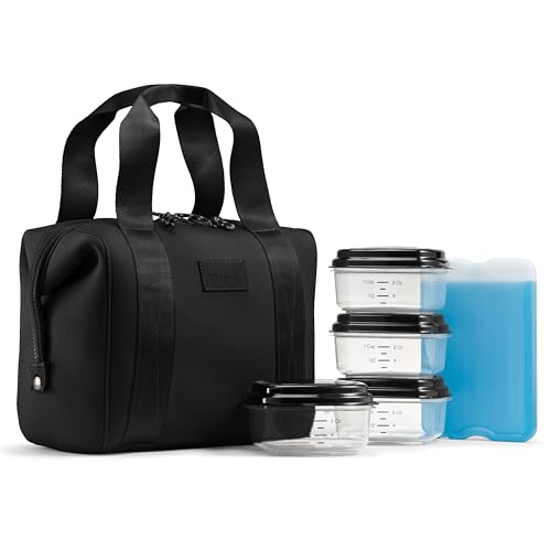 Fit & Fresh Insulated Women’s Lunch Bag, Black, Machine Washable
