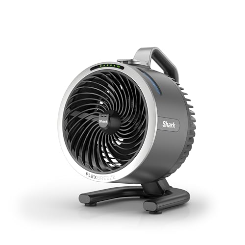 Shark FlexBreeze HydroGo Portable Fan with Mist, Grey, FA052