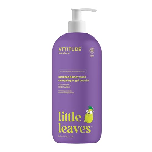 ATTITUDE Kids Shampoo & Body Wash, Vanilla Pear, 32 Fl Oz