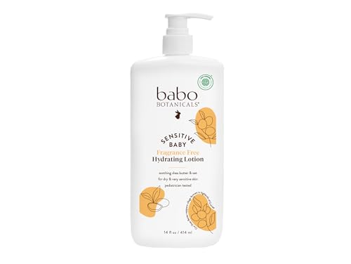 Babo Botanicals Fragrance-Free Sensitive Baby Lotion – 14oz