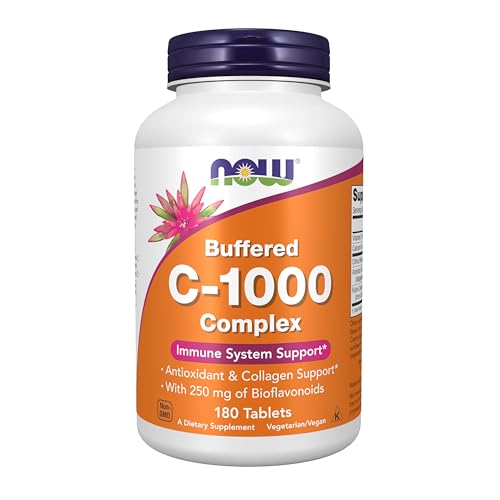 NOW Foods Buffered Vitamin C-1000 Complex, 180 Tablets