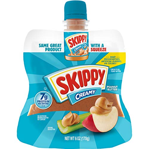 SKIPPY Creamy Peanut Butter Squeeze, 6-Pack