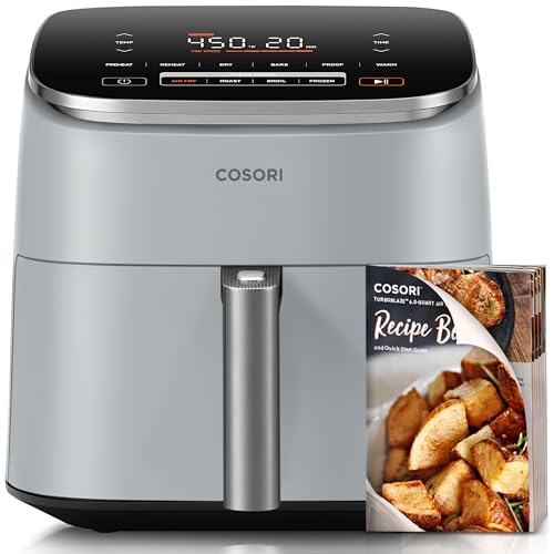COSORI 6 Qt Air Fryer, 9-in-1, 450F, 95% Less Oil