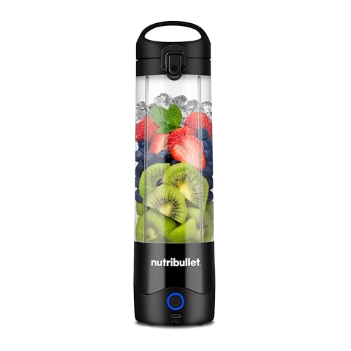 nutribullet Cordless Portable Blender, 20oz, USB-C Rechargeable, Black