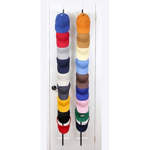 Perfect Curve Over-The-Door Hat Organizer, Holds 18-36 Caps