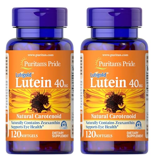 Puritan’s Pride Lutein 40mg Eye Health Supplement, 240 Softgels