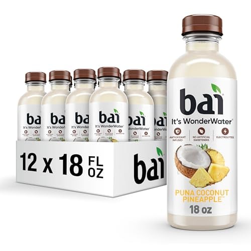 Bai Antioxidant Coconut Pineapple Water, 18oz, 12 Pack