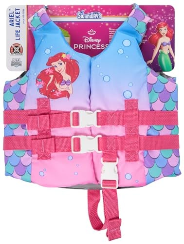 Disney Princess Ariel Swim Trainer Life Jacket, 33-55 lbs