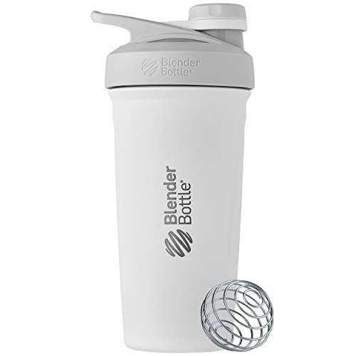 BlenderBottle Sport Twist 24oz Insulated Shaker, White