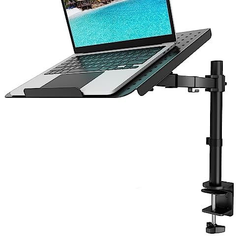 WALI Adjustable Laptop Tray Mount for 17″ Notebook, 22 lbs Capacity