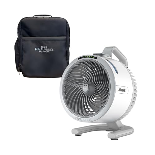 Shark FlexBreeze Portable Fan with Travel Bag – White