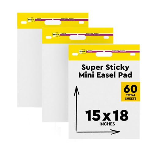 Post-it Mini Easel Pad, 15″x18″, 20 Sheets, 3-Pack