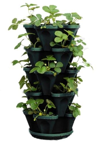 Mr. Stacky 5-Tier Vertical Planter, Indoor/Outdoor Green, 22.5 Quarts