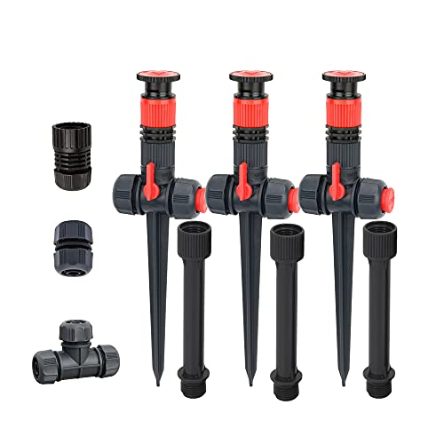 Eden Adjustable Flex Garden Sprinkler with Extension Set
