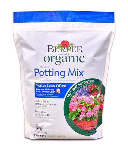 Burpee Organic Potting Soil, 9 Quarts for Indoor/Outdoor Plants