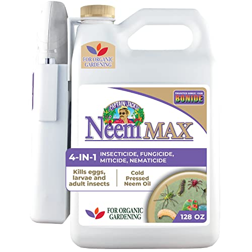 Bonide Neem Max Spray, 128 oz – Organic Insecticide/Fungicide