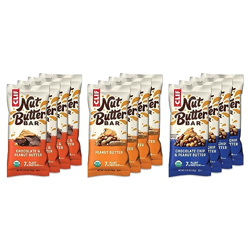 CLIF Nut Butter Bars Variety Pack, Organic, 12 Count