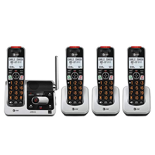 AT&T 4-Handset Cordless Phone with Answering Machine, Call Blocking
