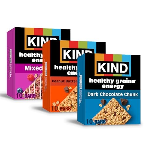 KIND Healthy Grains Variety Pack, Dark Chocolate, Peanut Butter, Berry