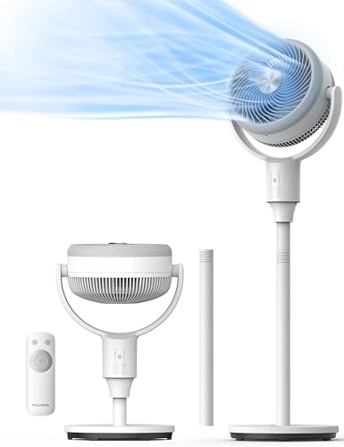 PELONIS Quiet Pedestal Fan with Remote and Timer