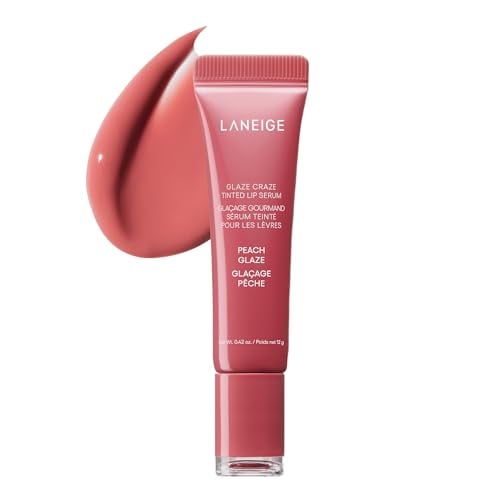 LANEIGE Tinted Lip Serum, Peach Glaze: Glossy, Plumping Hydration