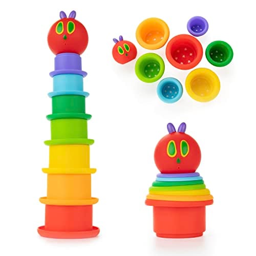 Eric Carle Caterpillar Bath Stacking Cup Set for Ages 18+ Months