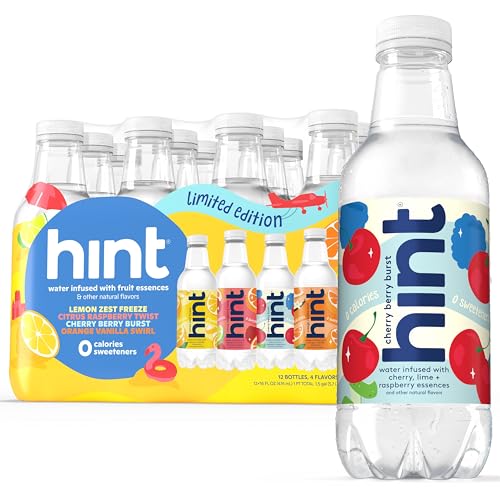 Hint Fruit-Infused Water, Summer Variety Pack, 16 Fl Oz, 12-Pack