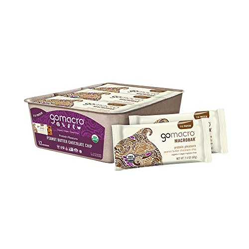 GoMacro Peanut Butter Chocolate Chip Protein Bars (12 Pack)