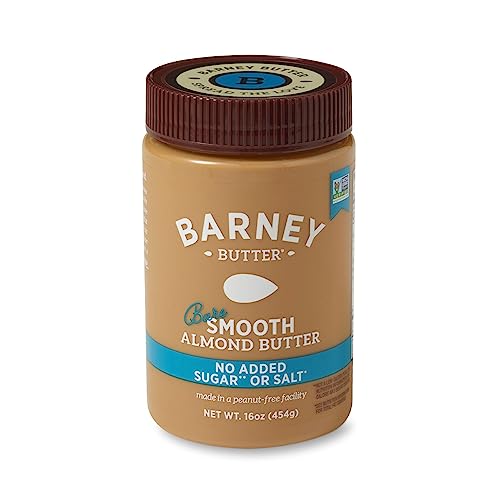 Barney Almond Butter, Smooth, 16oz, No Sugar/Salt, Keto/Paleo