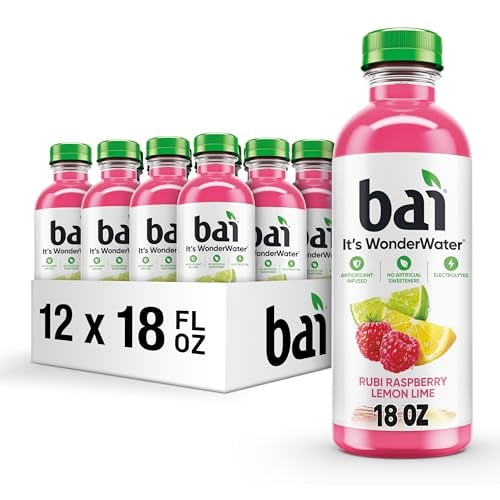 Bai Raspberry Lemon Lime Antioxidant Water, 18oz, 12-Pack