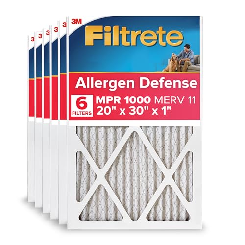 Filtrete 20x30x1 MERV 11 Air Filter, 6 Pack