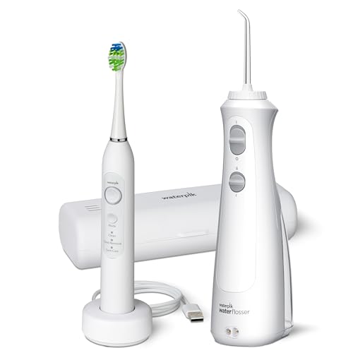 Waterpik Cordless Toothbrush & Flosser Combo, ADA Accepted, White