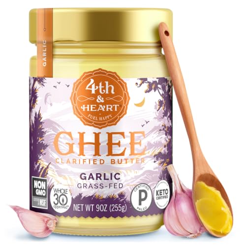 4th & Heart Garlic Ghee, Keto-Friendly, 9oz