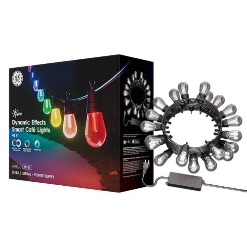 Cync GE Smart Color-Changing Patio Lights, Alexa/Google, 48ft