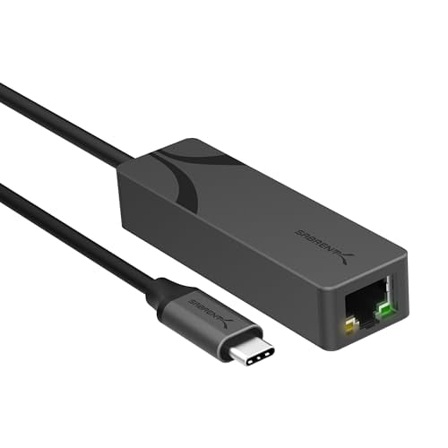 SABRENT USB-C to 5G Ethernet Adapter, Aluminum, Plug-and-Play
