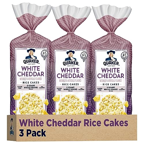 Quaker White Cheddar Rice Cakes, 5.5 Oz, 3 Pack