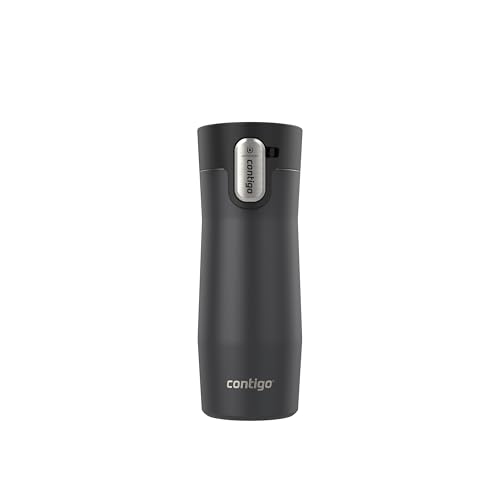 Contigo Stainless Steel Travel Mug, 16oz, Leak-Proof, Matte Black