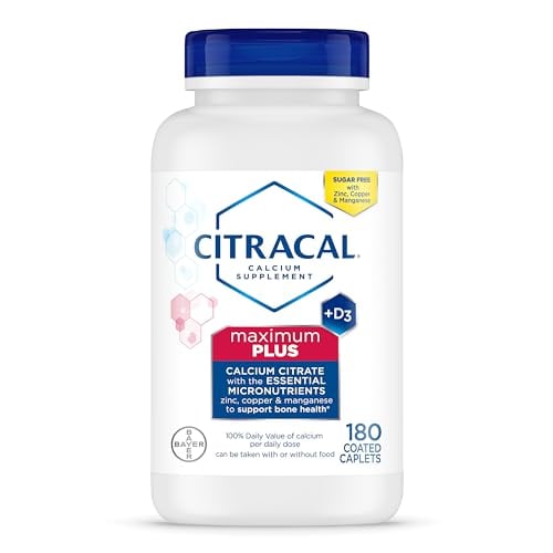 Citracal Maximum Plus Calcium with Vitamin D3, 180 Count