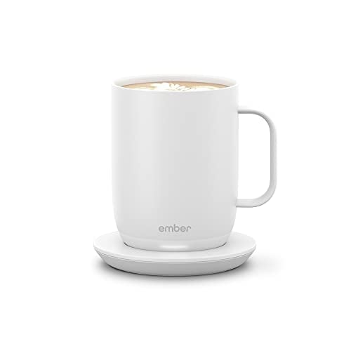 Ember Smart Mug 2, 14 Oz, App-Controlled, 80 Min Battery, White
