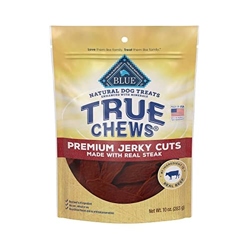 Blue Buffalo Beef Jerky Dog Treats, 10-oz, USA Made