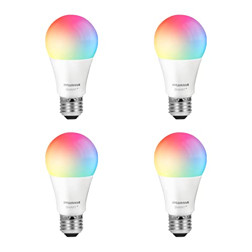 SYLVANIA Wifi Smart LED Bulb, 60W, Alexa/Google, 4 Pack