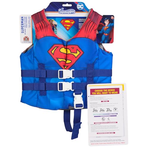 SwimWays Superman Kids Life Vest, USCG Approved, 33-55 lbs
