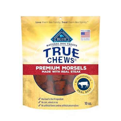 Blue Buffalo Steak Dog Treats, 10-oz Bag, Made in USA
