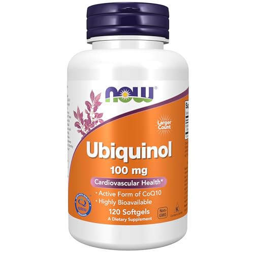 NOW Ubiquinol 100 mg, High Bioavailability, 120 Softgels